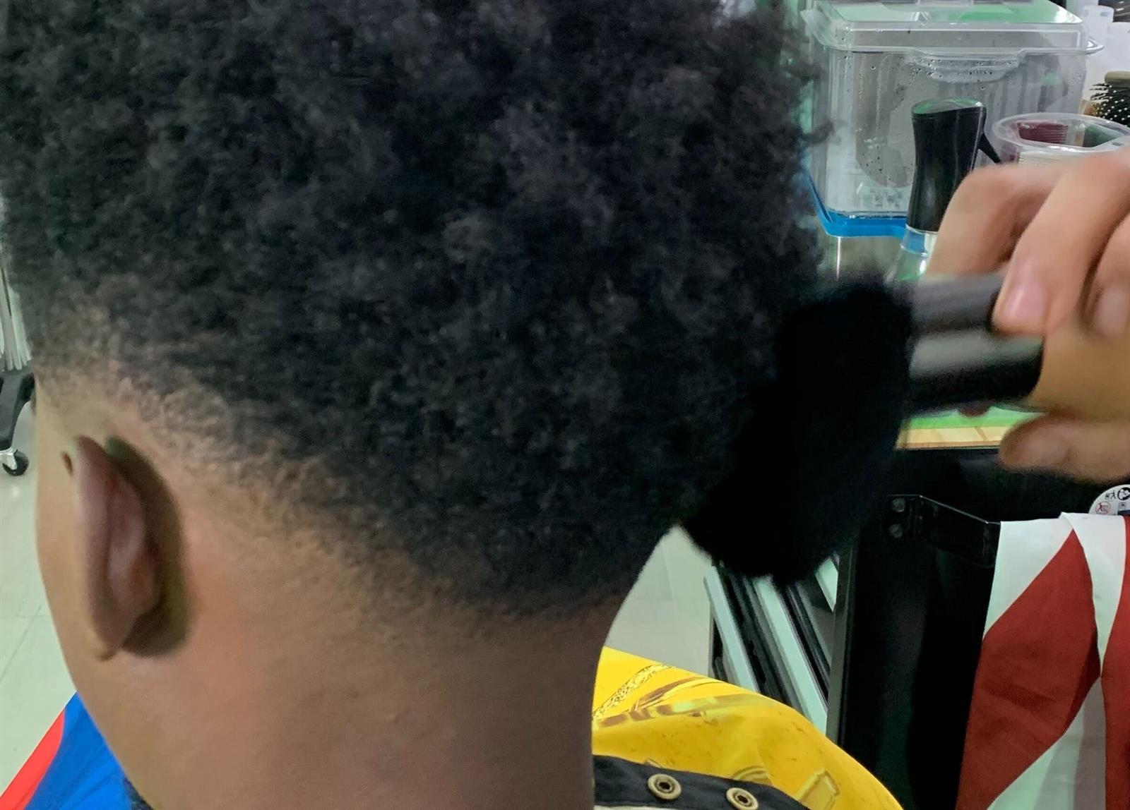 Fade en cabello afro